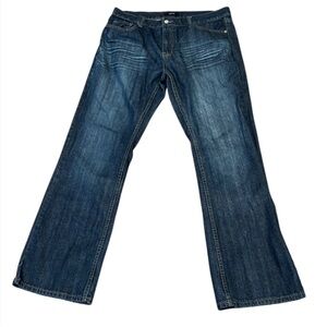 Alfani Bootcut Jeans 36x32 100% Cotton 5 Pocket Distressed Coloring